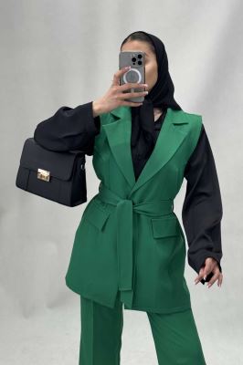 وست مازراتی یقه انگلیسی کمردار