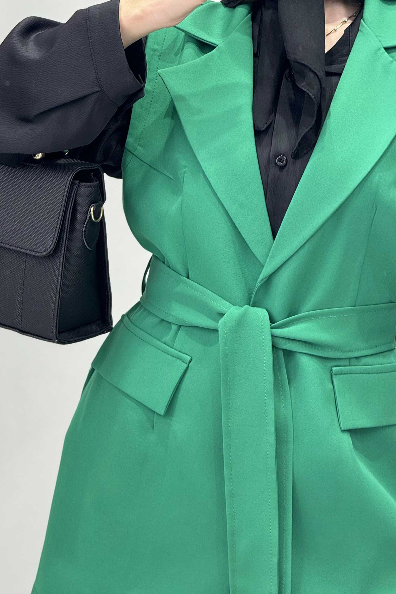 وست مازراتی یقه انگلیسی کمردار