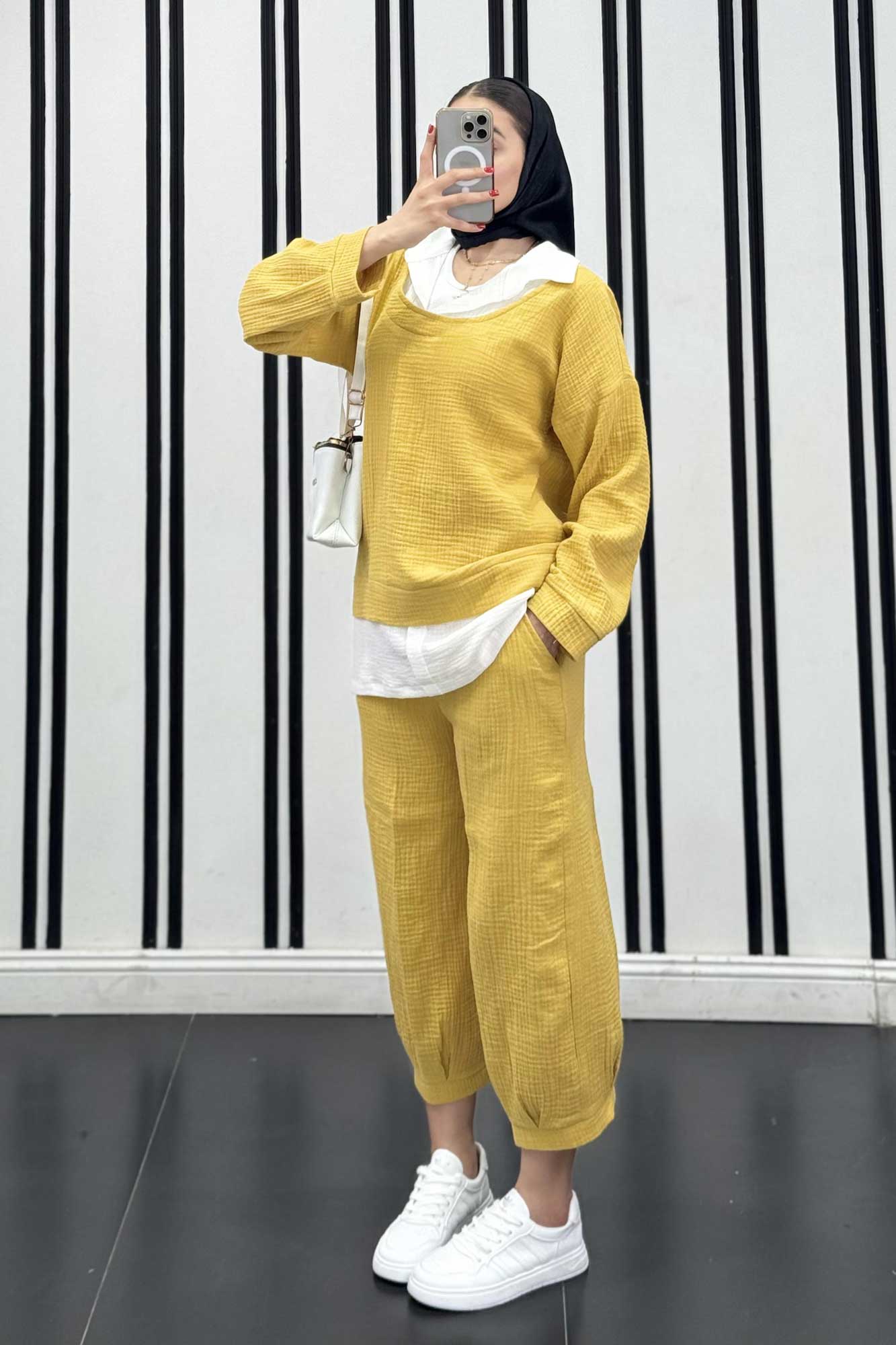 ست شومیز لنین تیکه سفید R