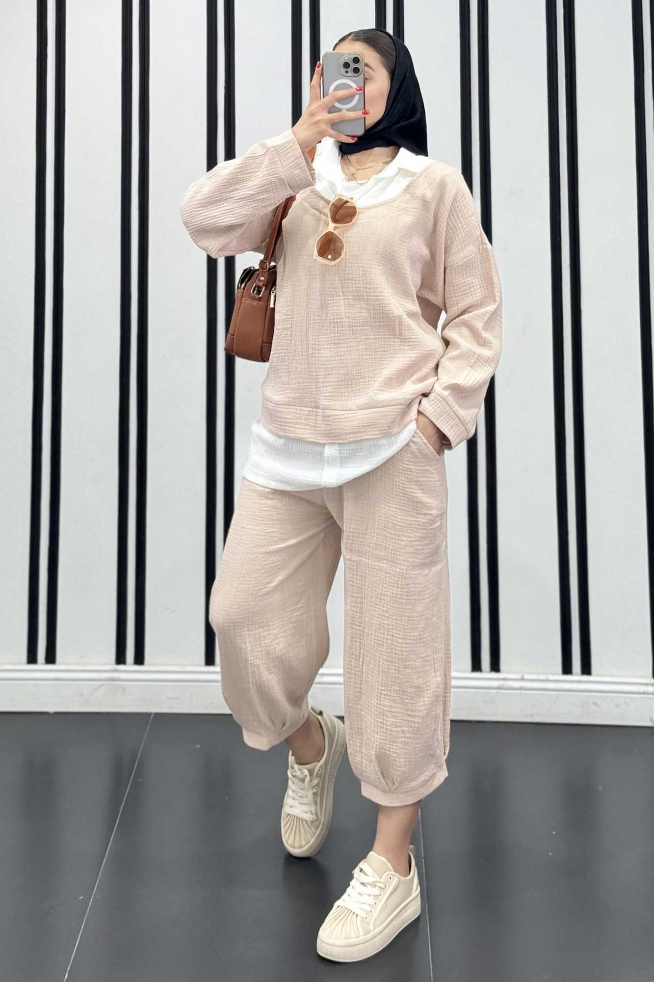 ست شومیز لنین تیکه سفید R