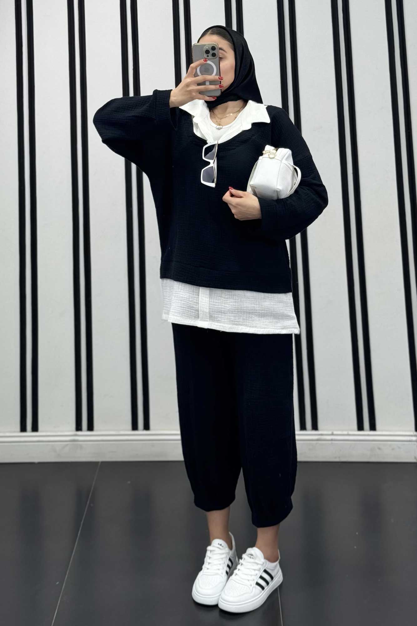 ست شومیز لنین تیکه سفید R