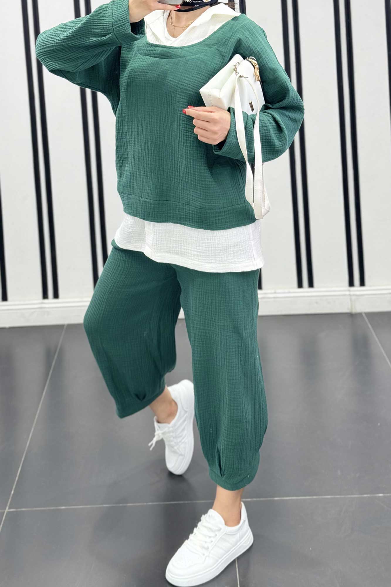 ست شومیز لنین تیکه سفید R