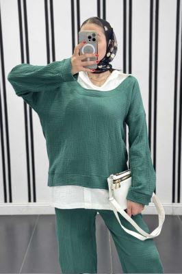 ست شومیز لنین تیکه سفید R