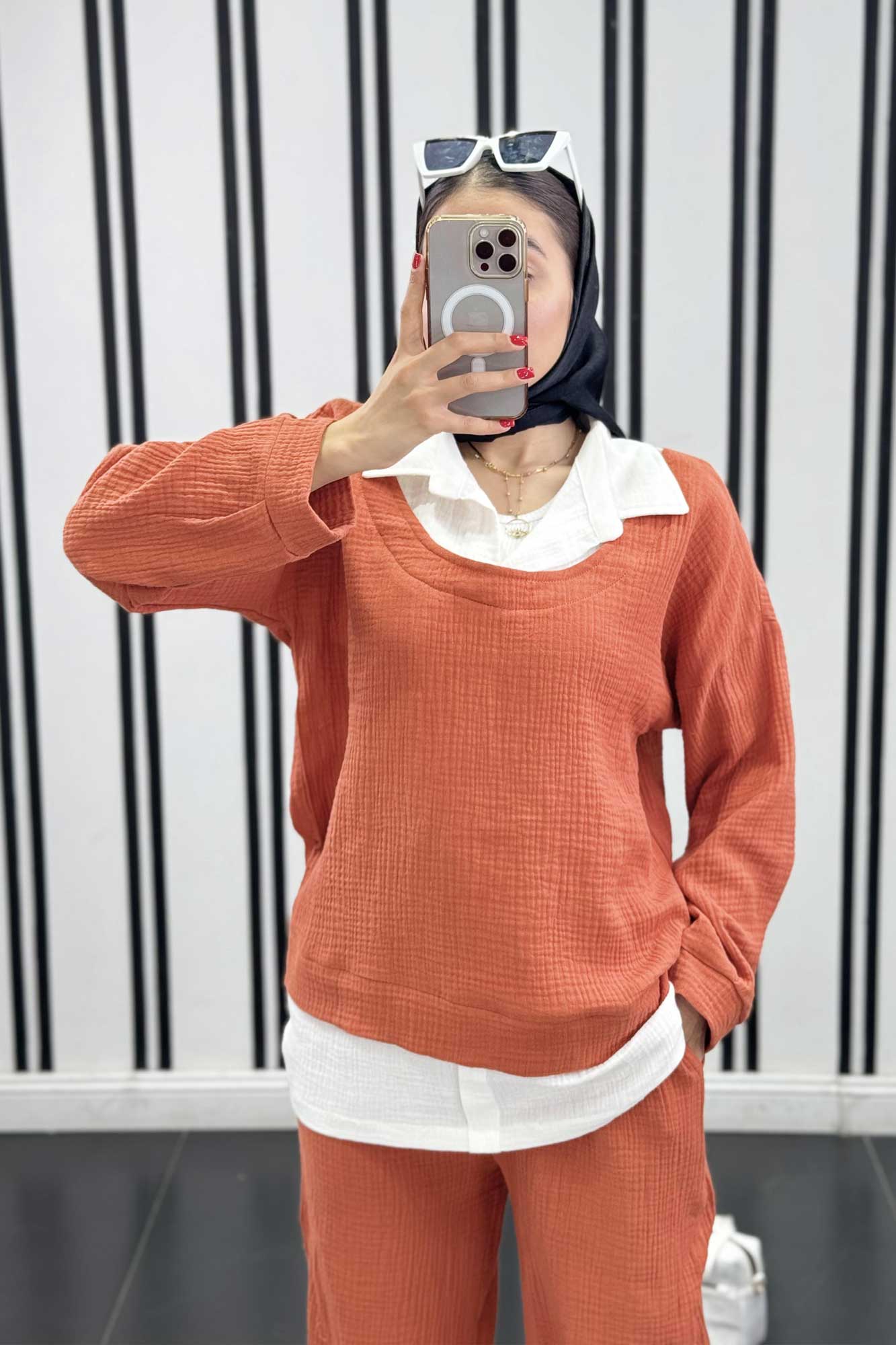 ست شومیز لنین تیکه سفید R