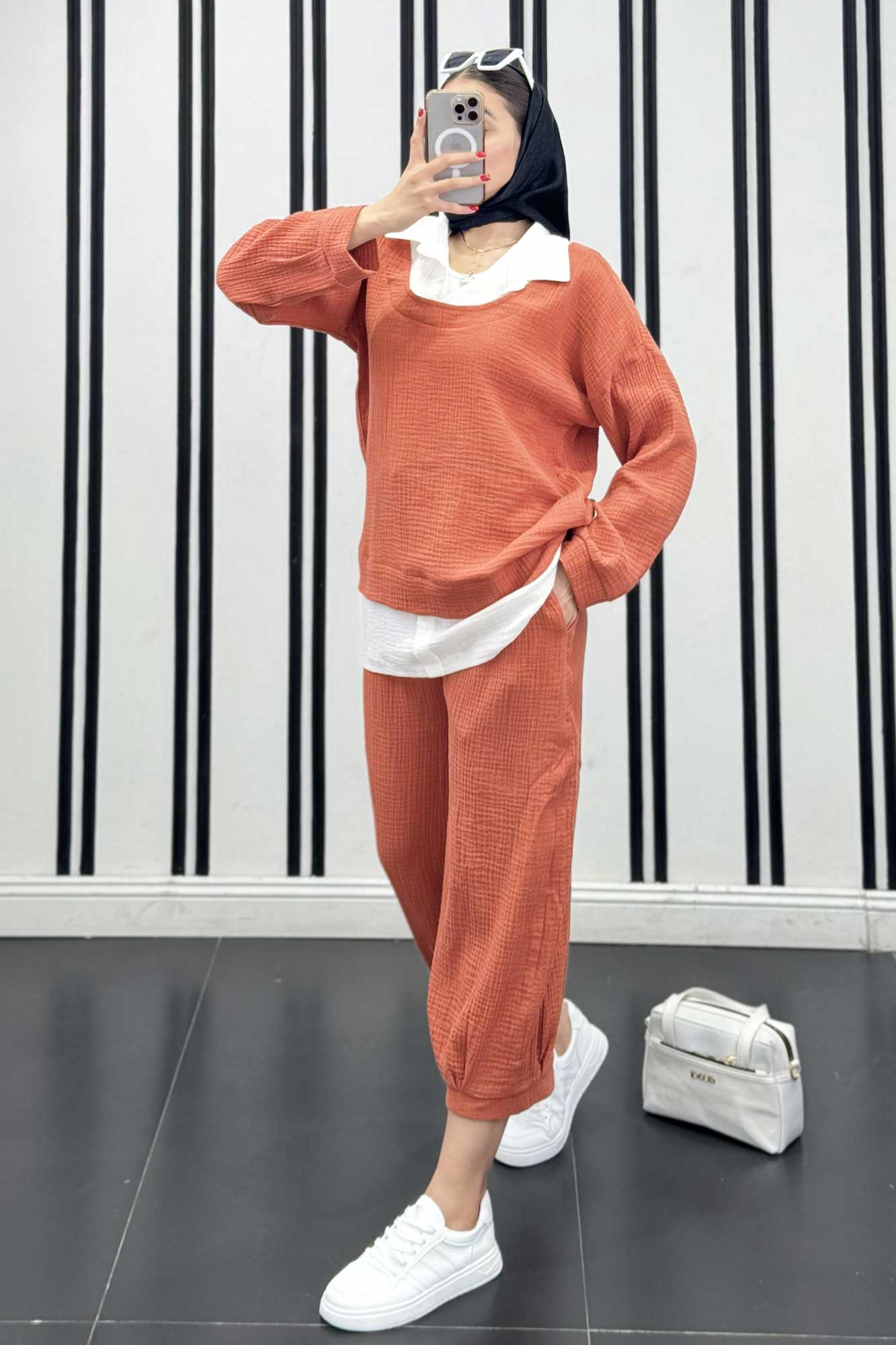 ست شومیز لنین تیکه سفید R