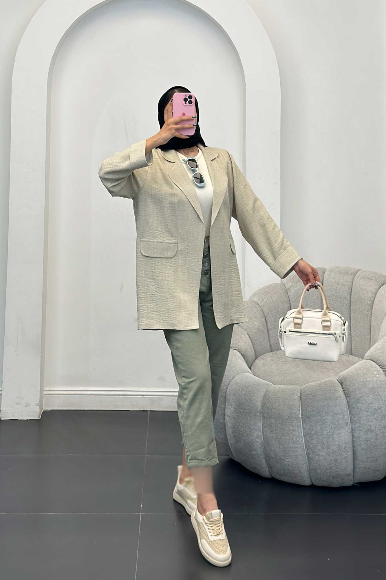 مانتو شانتون یقه ب ب