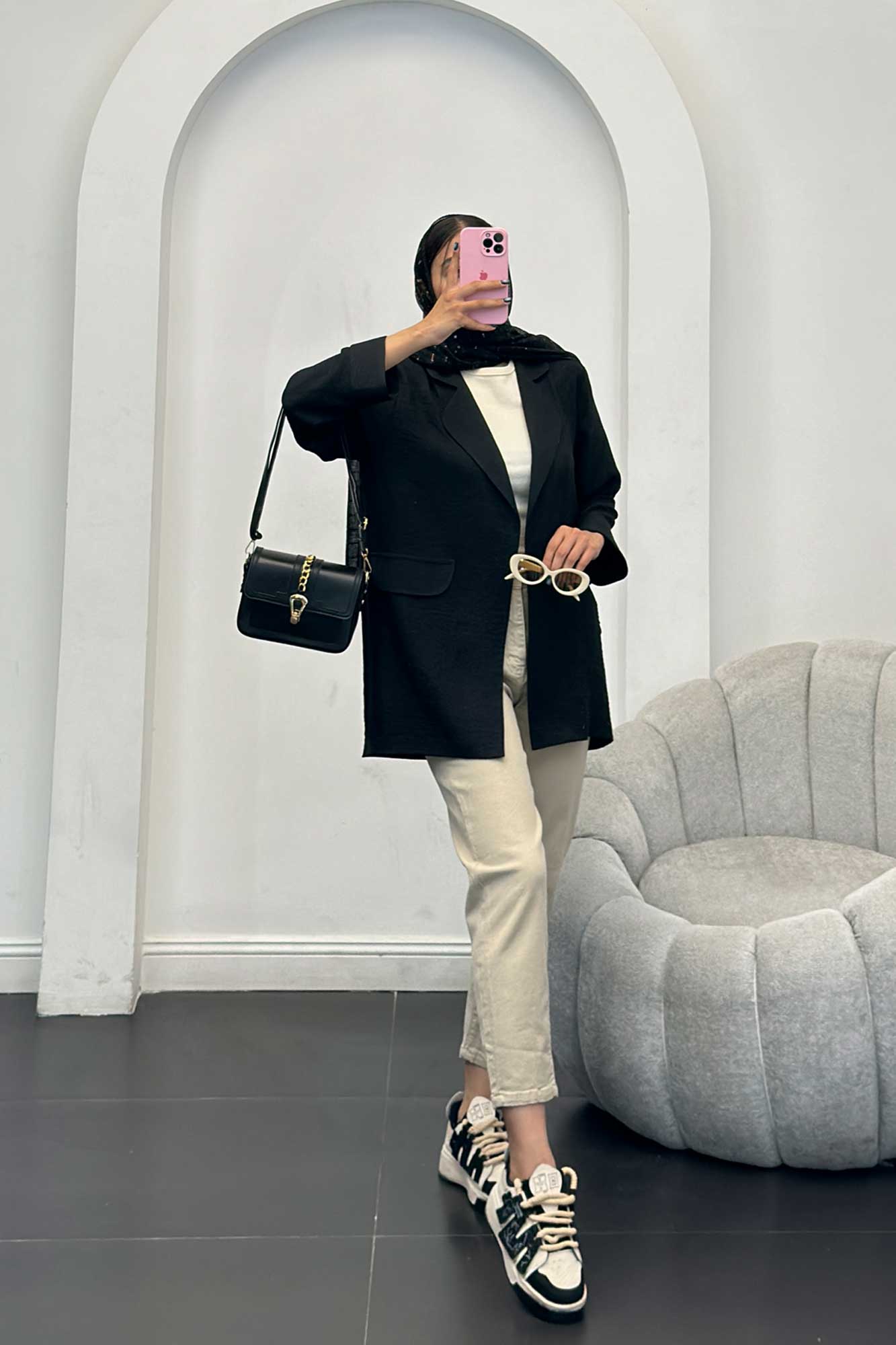 مانتو شانتون یقه ب ب