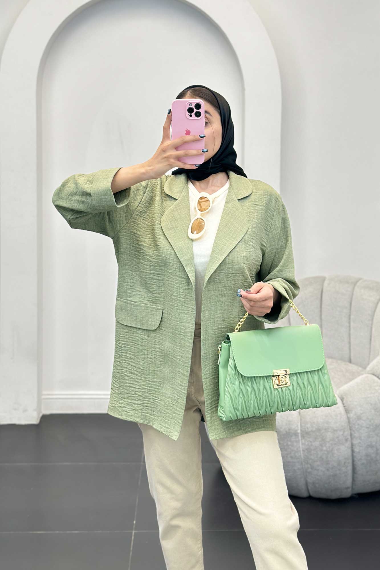 مانتو شانتون یقه ب ب