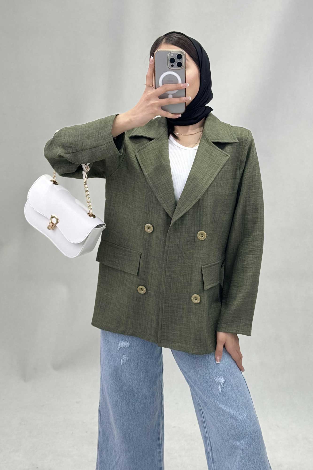 مانتو شانتون یقه انگلیسی نوا