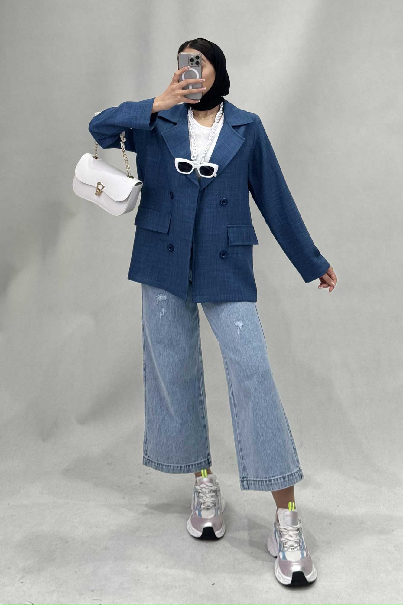 مانتو شانتون یقه انگلیسی نوا