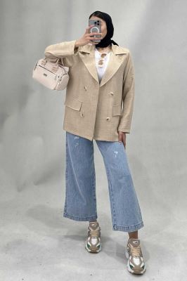 مانتو شانتون یقه انگلیسی نوا