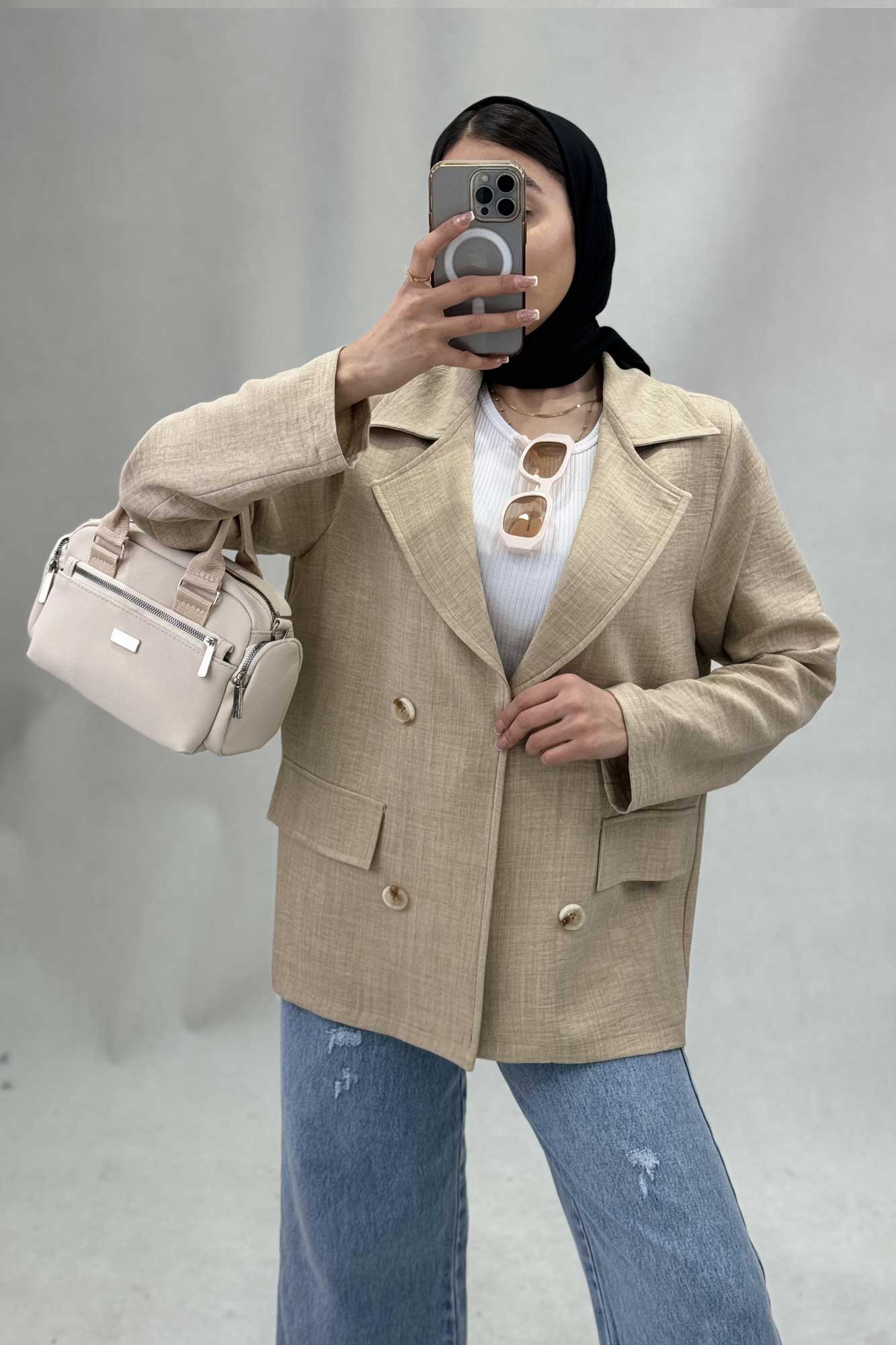 مانتو شانتون یقه انگلیسی نوا