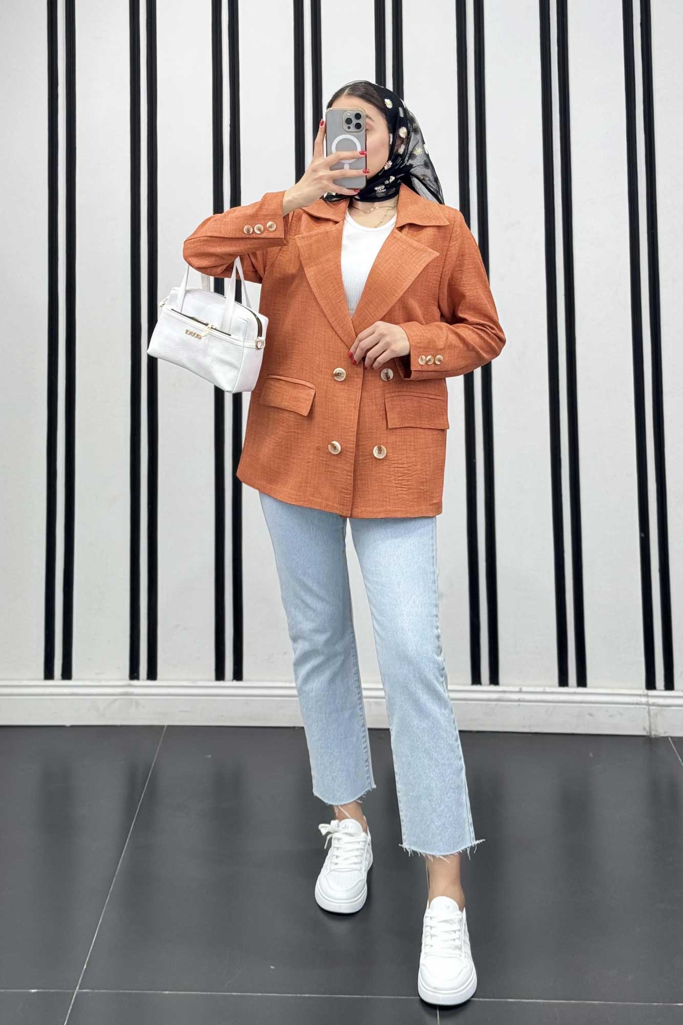 مانتو شانتون یقه انگلیسی نوا