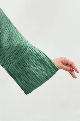 ست شومیز جلوبسته یقه هفت و شلوار بگ کریشه