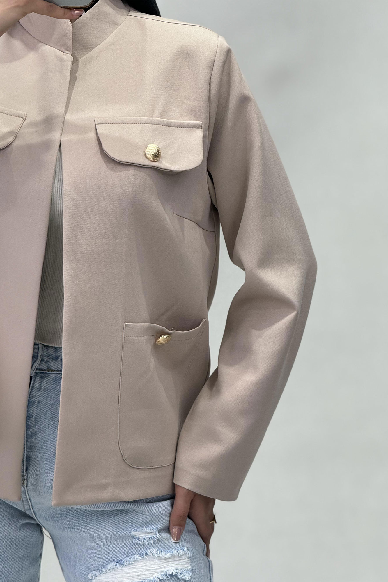 مانتو مازراتی چهار جیب یقه دیپلمات