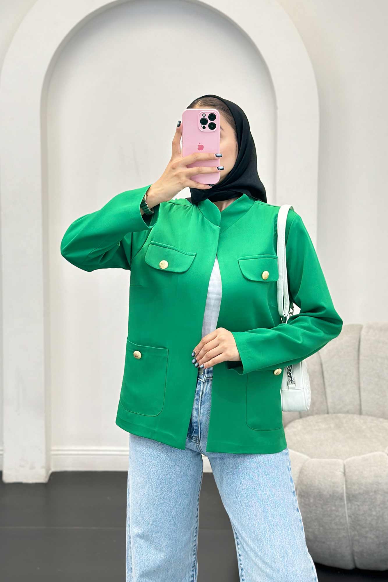 مانتو مازراتی چهار جیب یقه دیپلمات