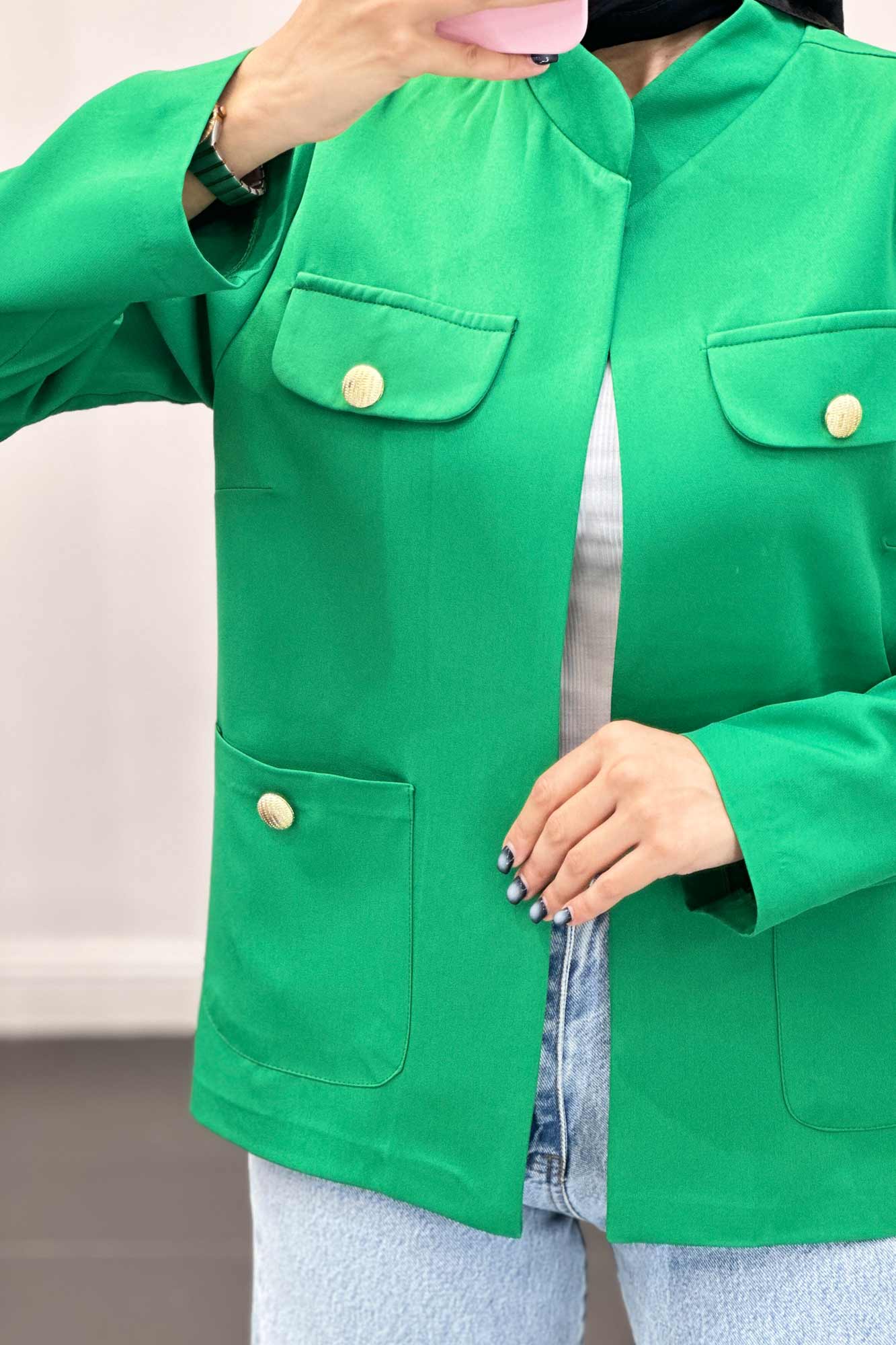 مانتو مازراتی چهار جیب یقه دیپلمات