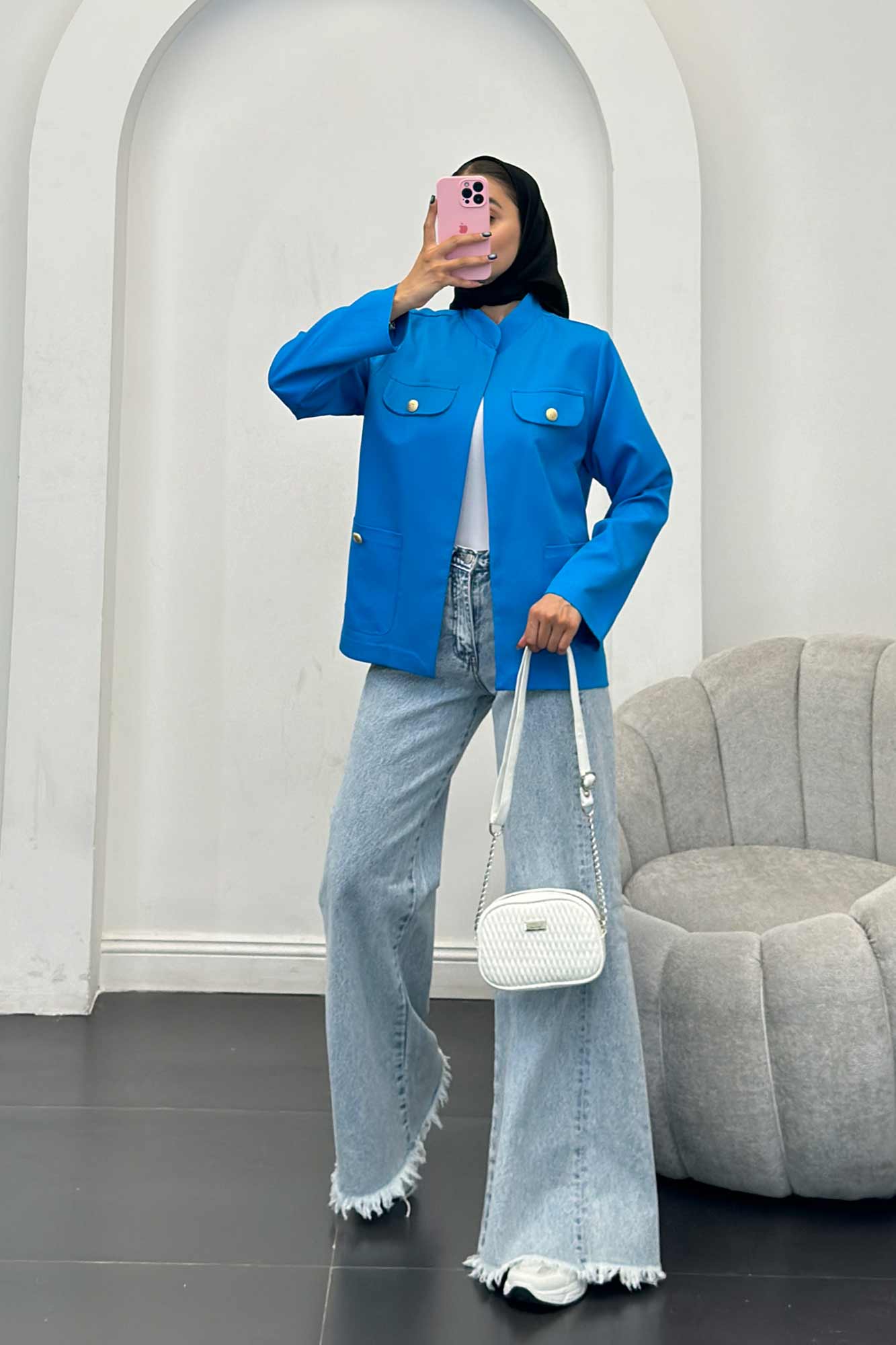 مانتو مازراتی چهار جیب یقه دیپلمات