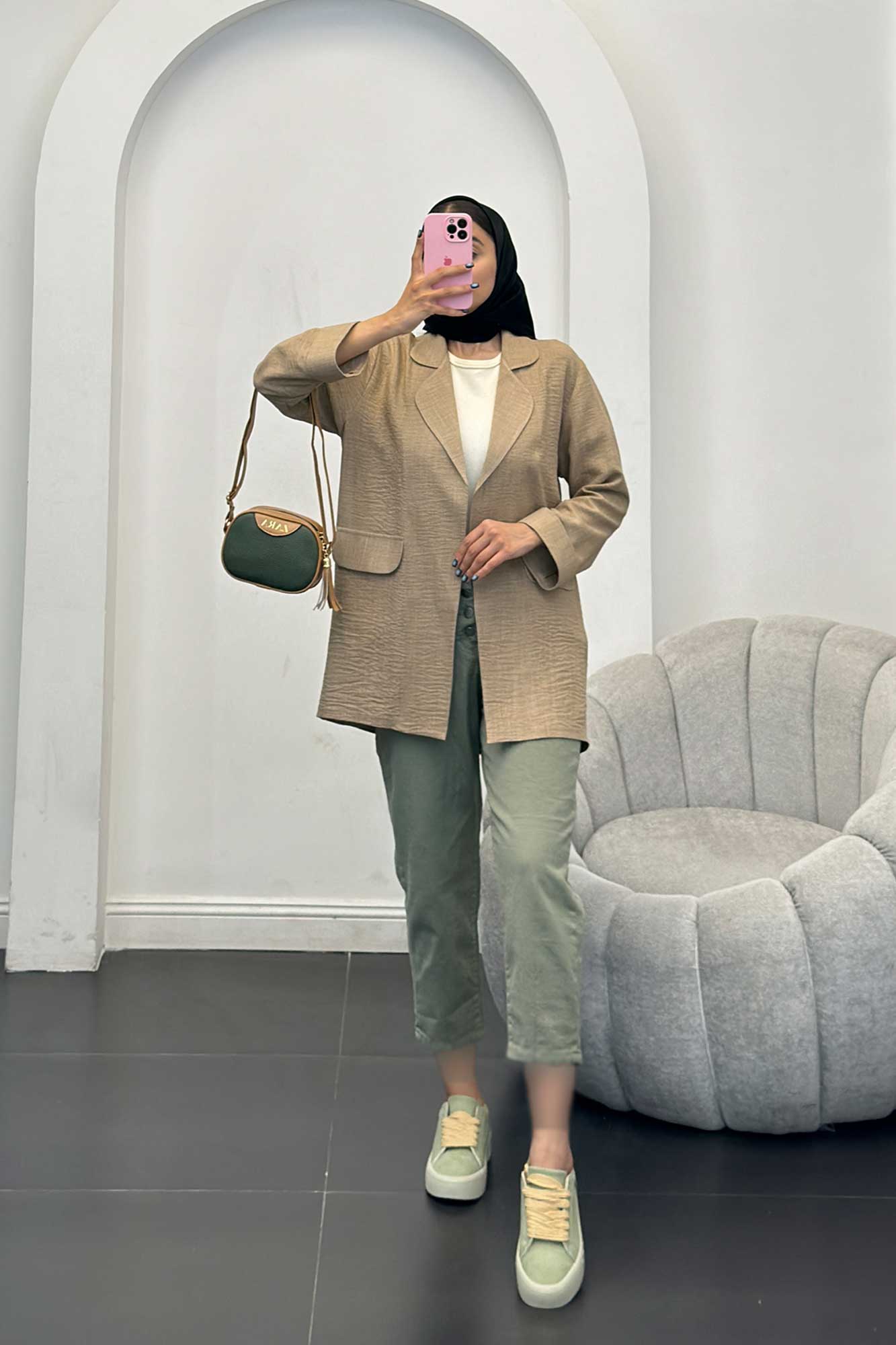 مانتو شانتون یقه ب ب