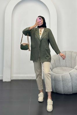 مانتو شانتون یقه ب ب