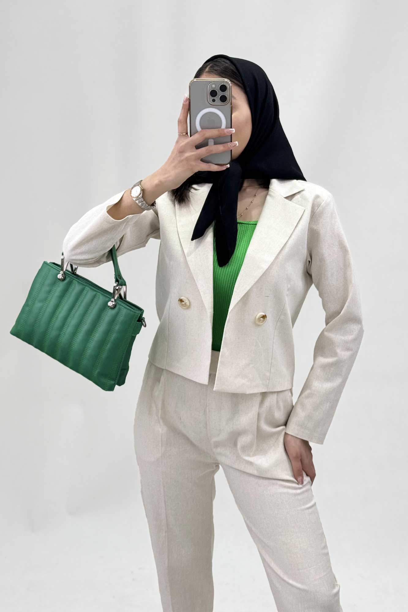 ست کت و شلوار مام نچرال هندی