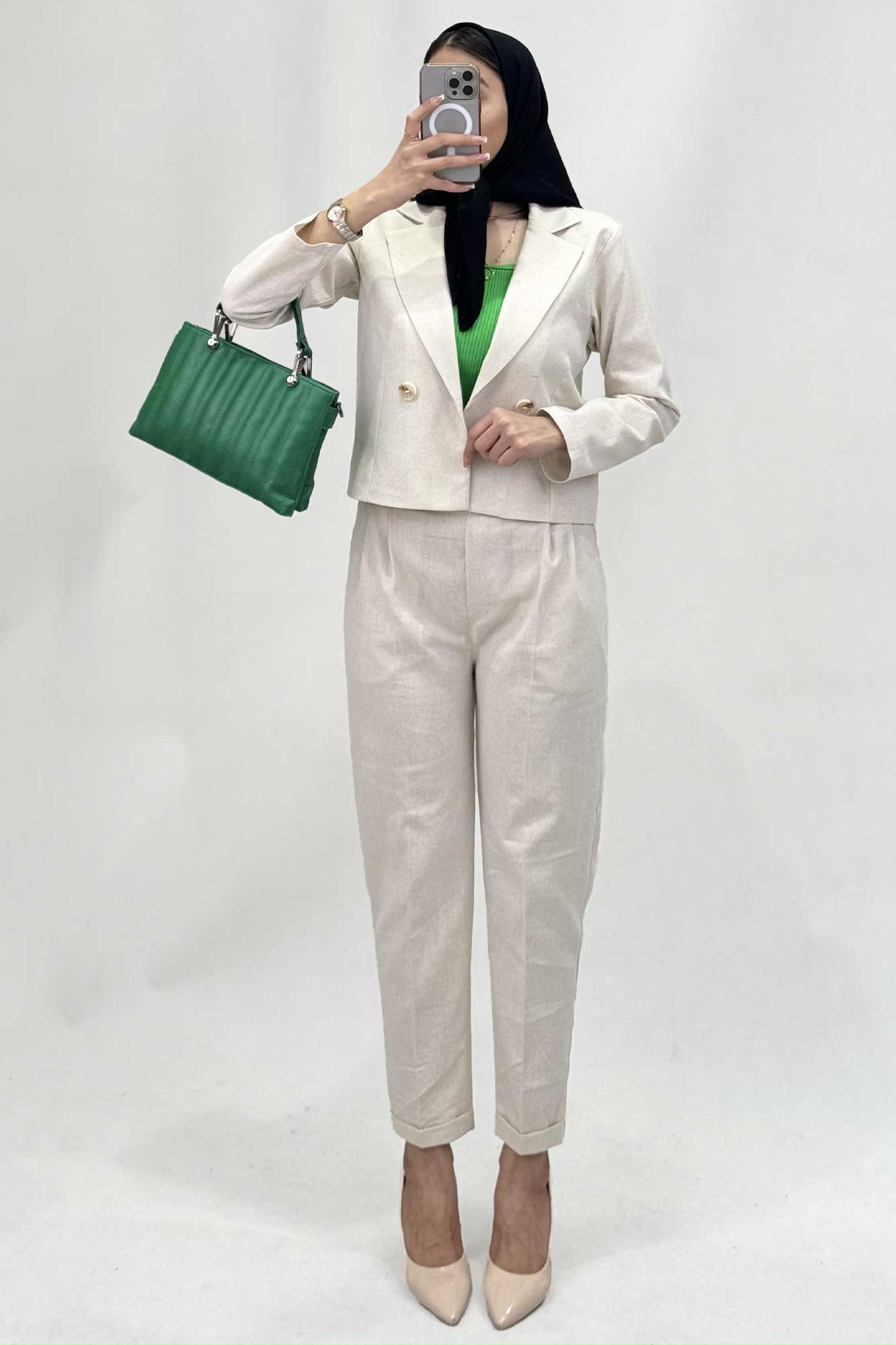 ست کت و شلوار مام نچرال هندی