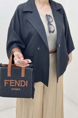 مانتو کتی آستین سه رب یقه انگلیسی شانتونR