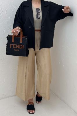 مانتو کتی آستین سه رب یقه انگلیسی شانتونR