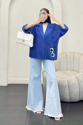 مانتو کتی آستین سه رب یقه انگلیسی شانتونR