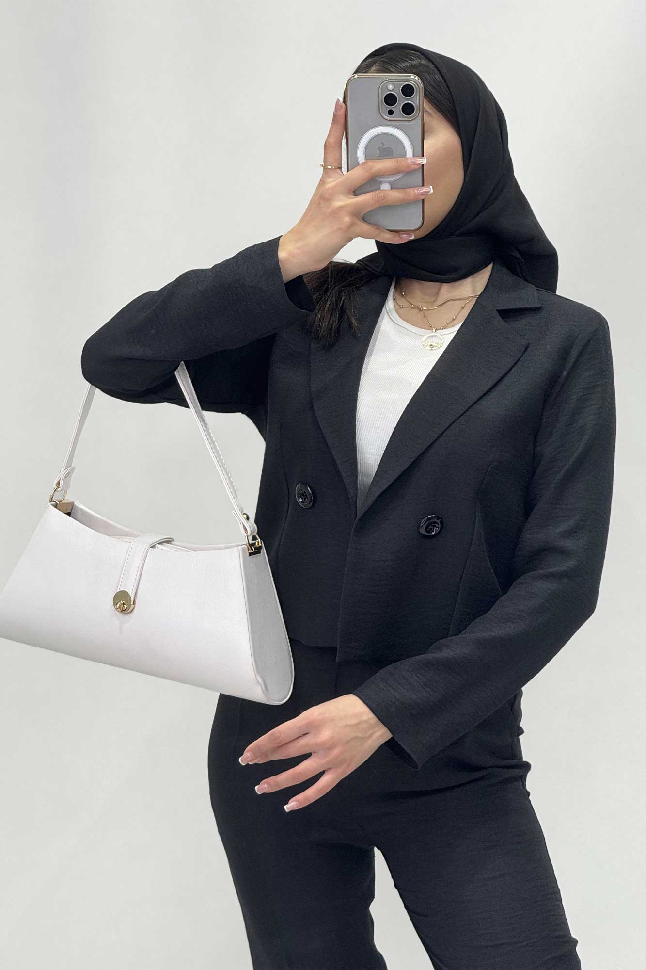 ست کت کراپ و شلوار مام شانتون R