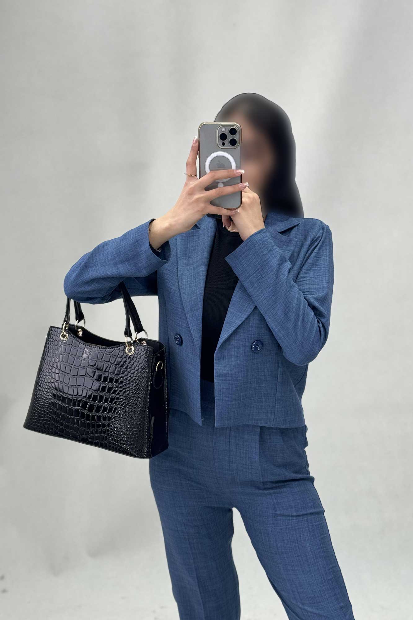 ست کت کراپ و شلوار مام شانتون R