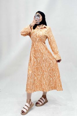 پیراهن بلند کمرکش کراش