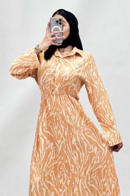 پیراهن بلند کمرکش کراش