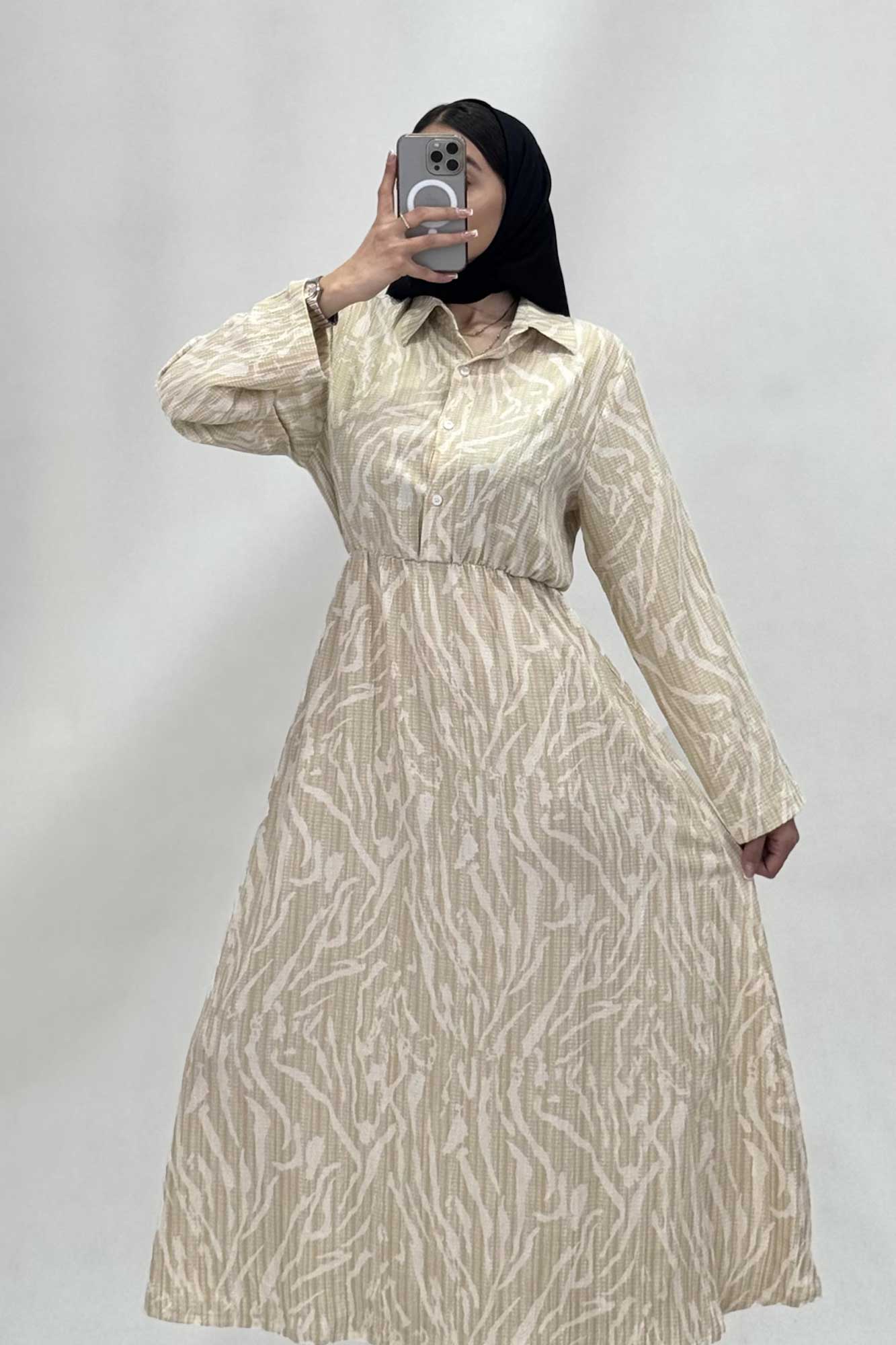 پیراهن بلند کمرکش کراش