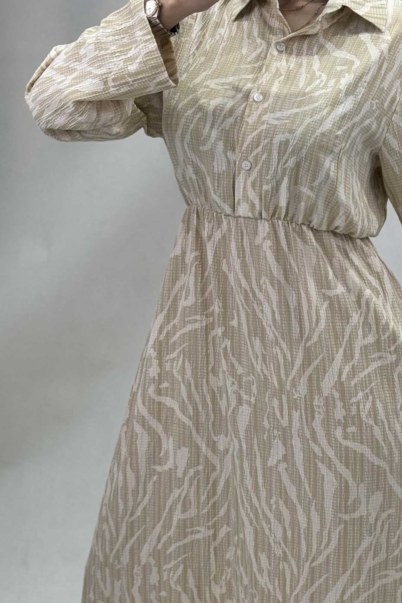 پیراهن بلند کمرکش کراش