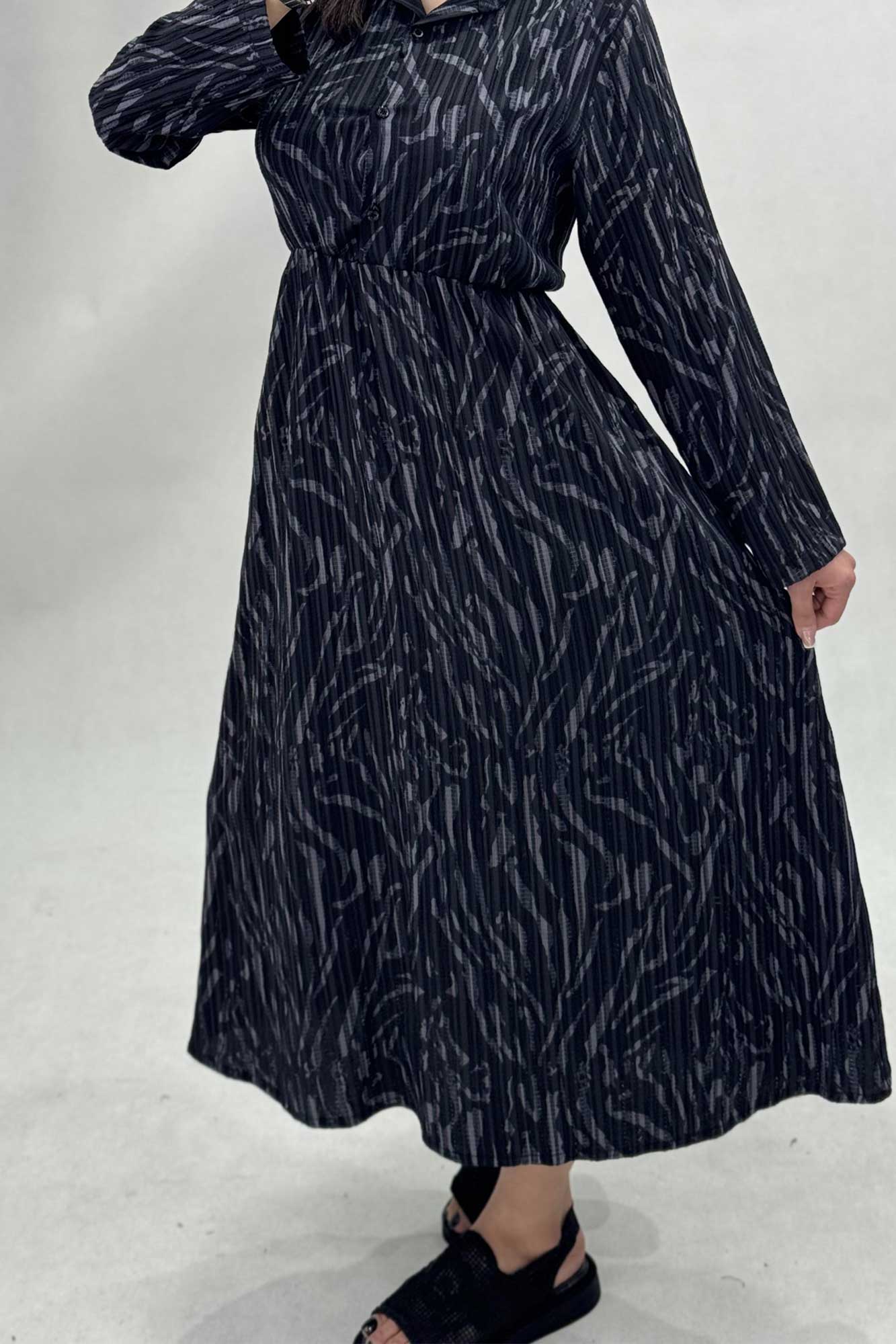 پیراهن بلند کمرکش کراش