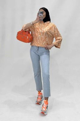 شومیز تک دکمه کراش چاپی R