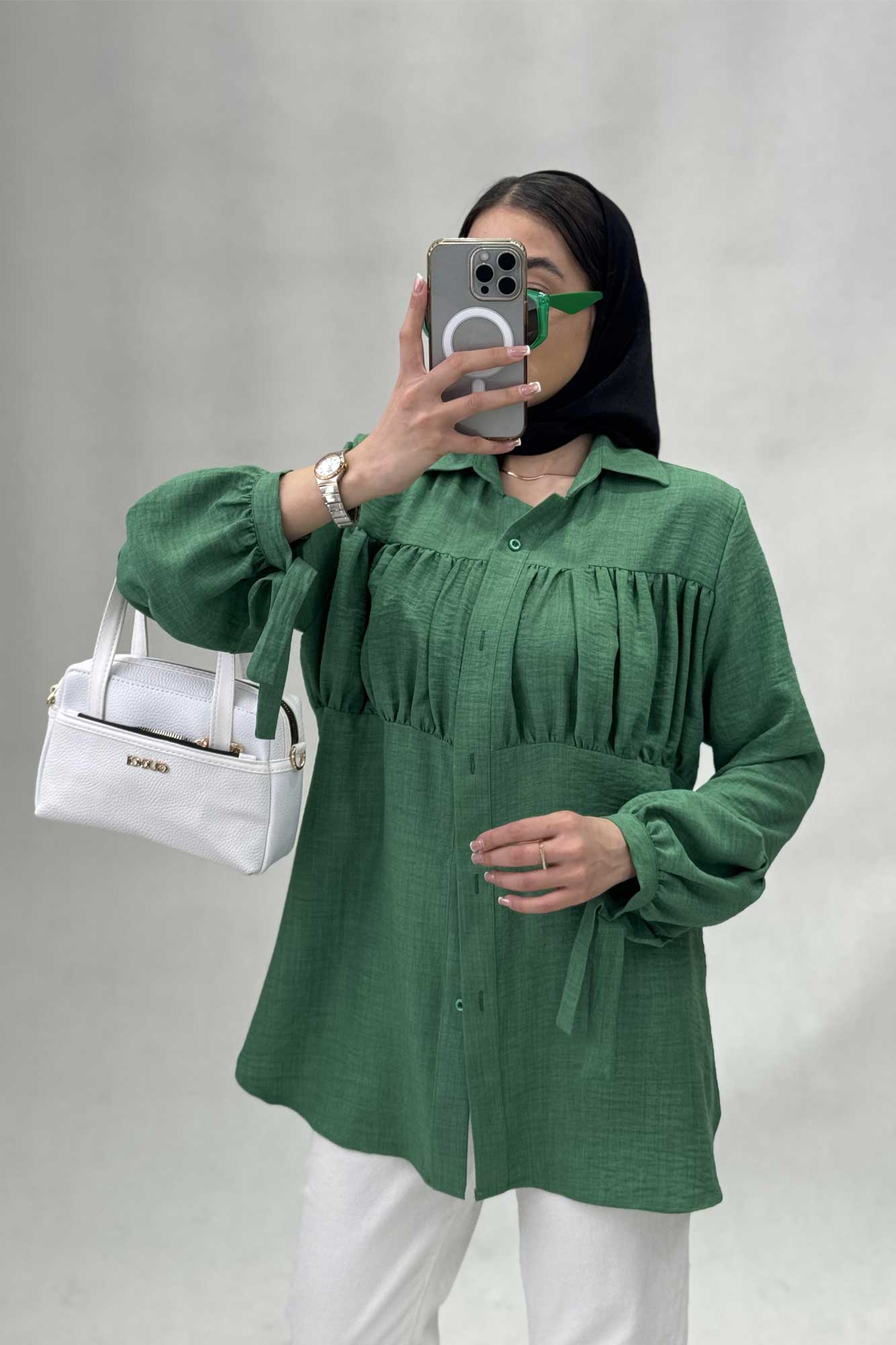 پیراهن جلوچین دار شانتون R