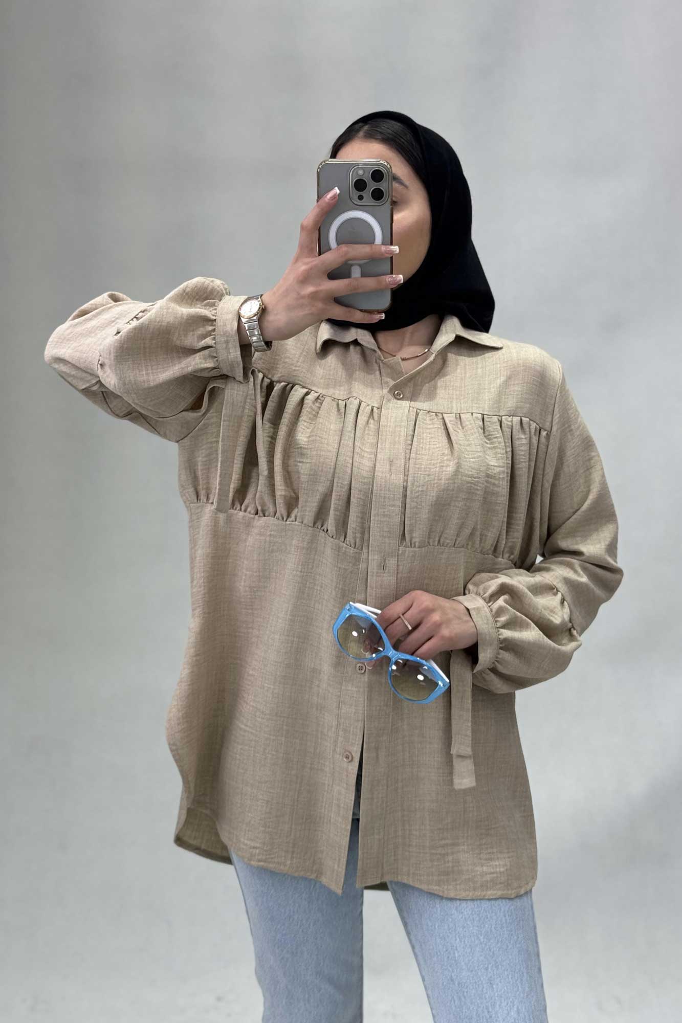 پیراهن جلوچین دار شانتون R