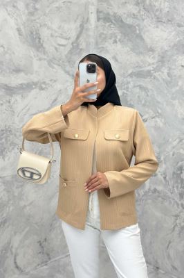 کت مازراتی راه راه لمه یقه دیپلمات