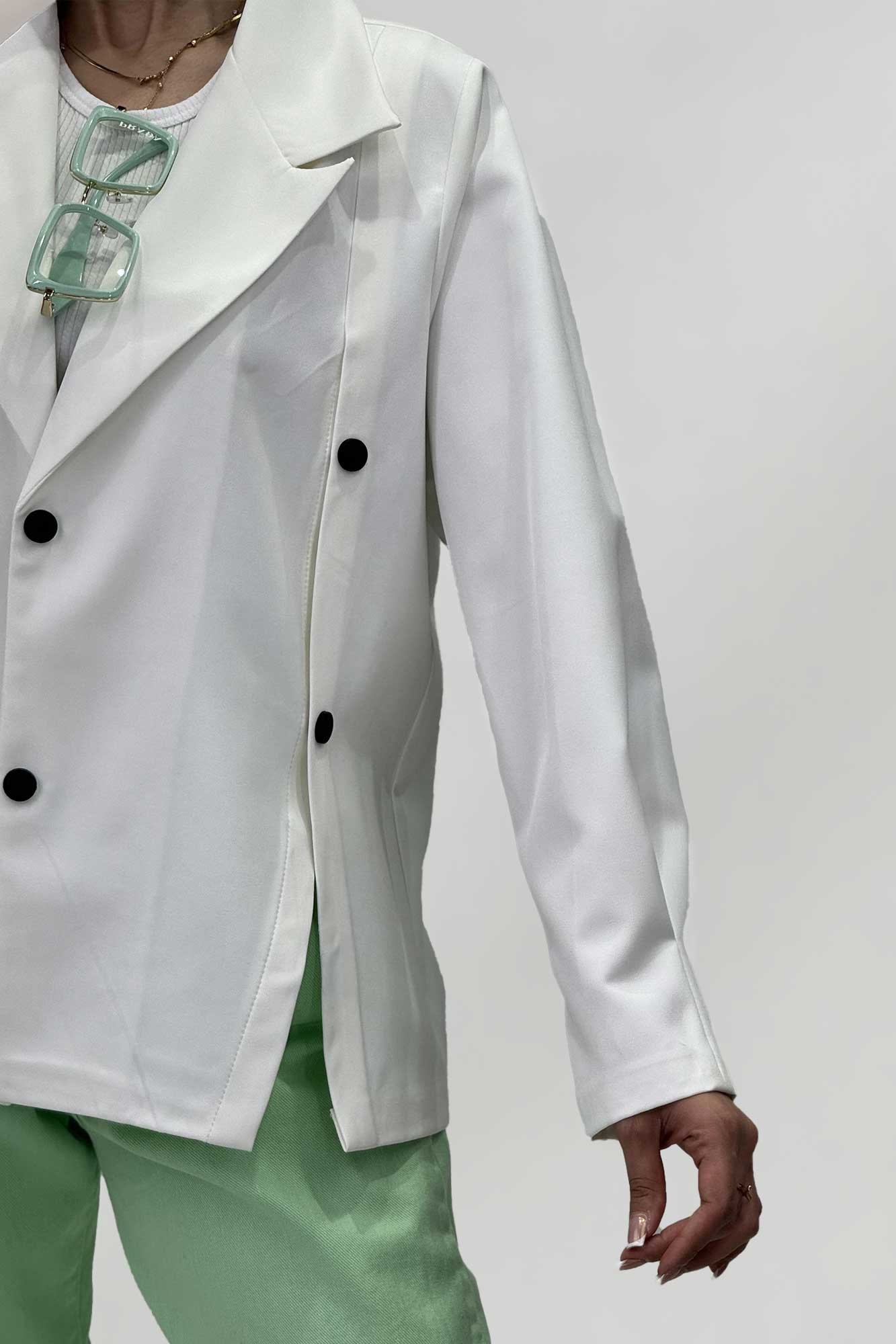 کت کوتاه مازراتی یقه انگلیسی نیلوفر