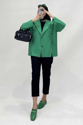 کت کوتاه مازراتی یقه انگلیسی نیلوفر