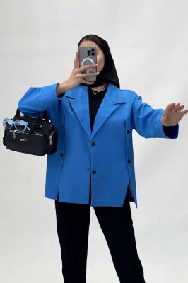 کت کوتاه مازراتی یقه انگلیسی نیلوفر