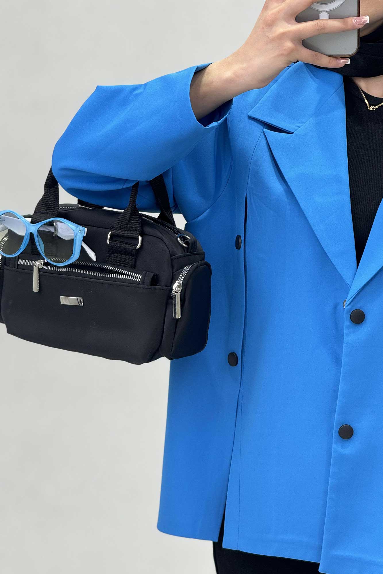 کت کوتاه مازراتی یقه انگلیسی نیلوفر