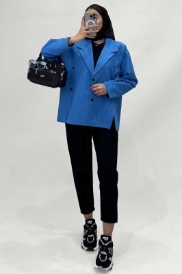 کت کوتاه مازراتی یقه انگلیسی نیلوفر