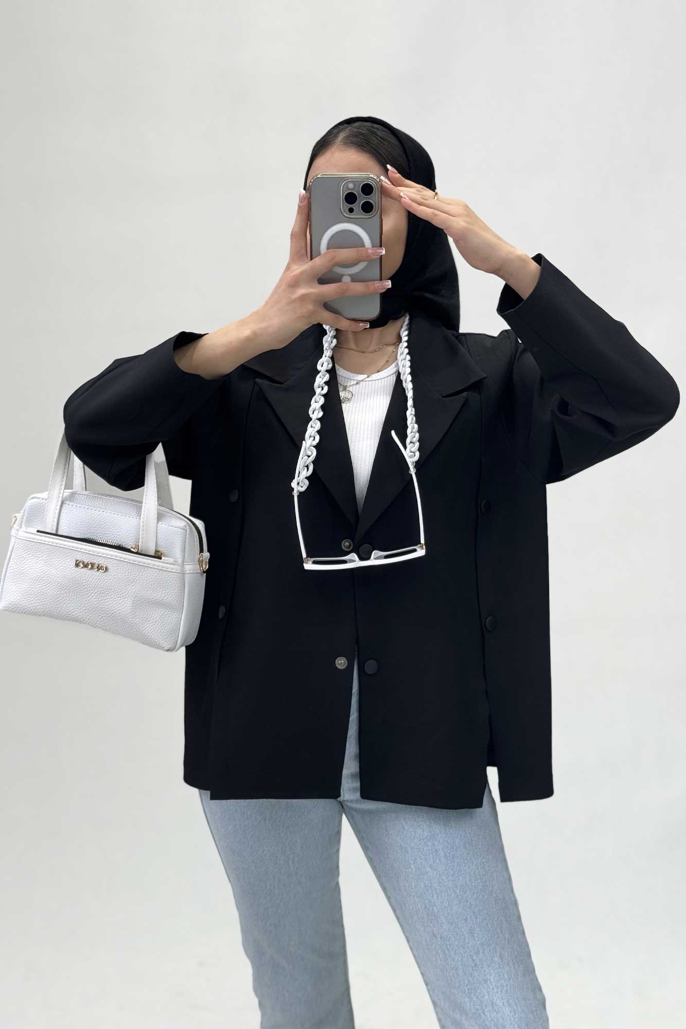 کت کوتاه مازراتی یقه انگلیسی نیلوفر