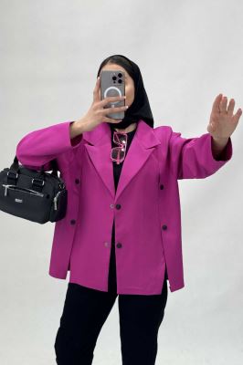 کت کوتاه مازراتی یقه انگلیسی نیلوفر