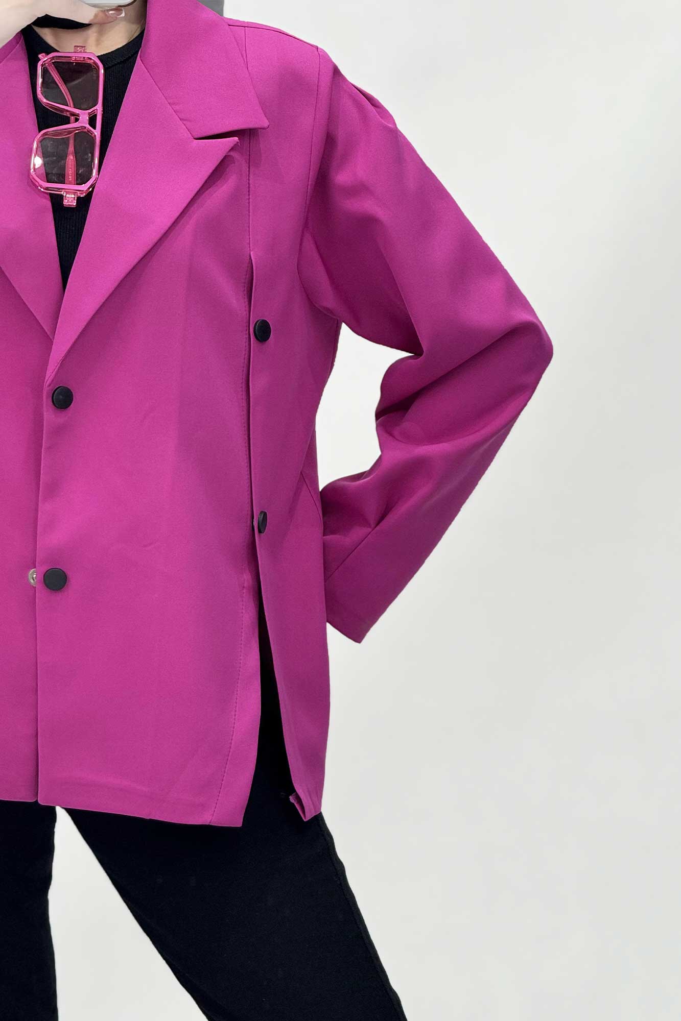 کت کوتاه مازراتی یقه انگلیسی نیلوفر