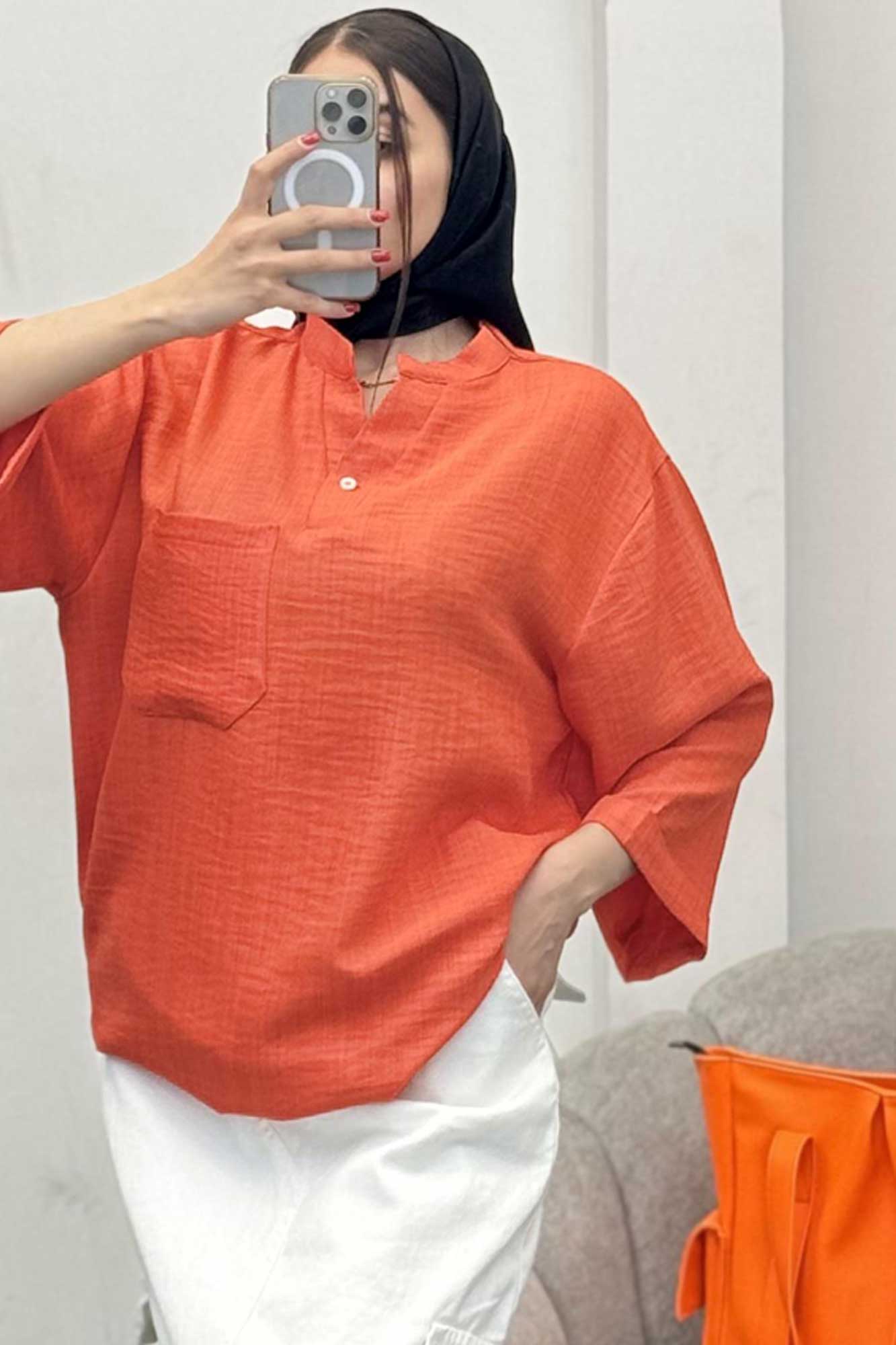 شومیز شانتون تک جیب R