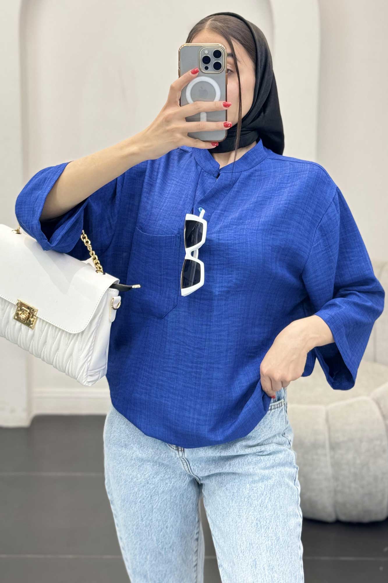 شومیز شانتون تک جیب R